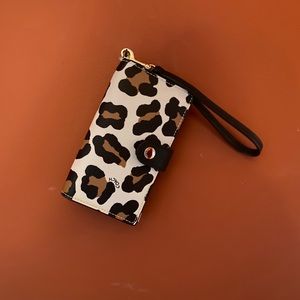 Coach ocelot patterned wallet